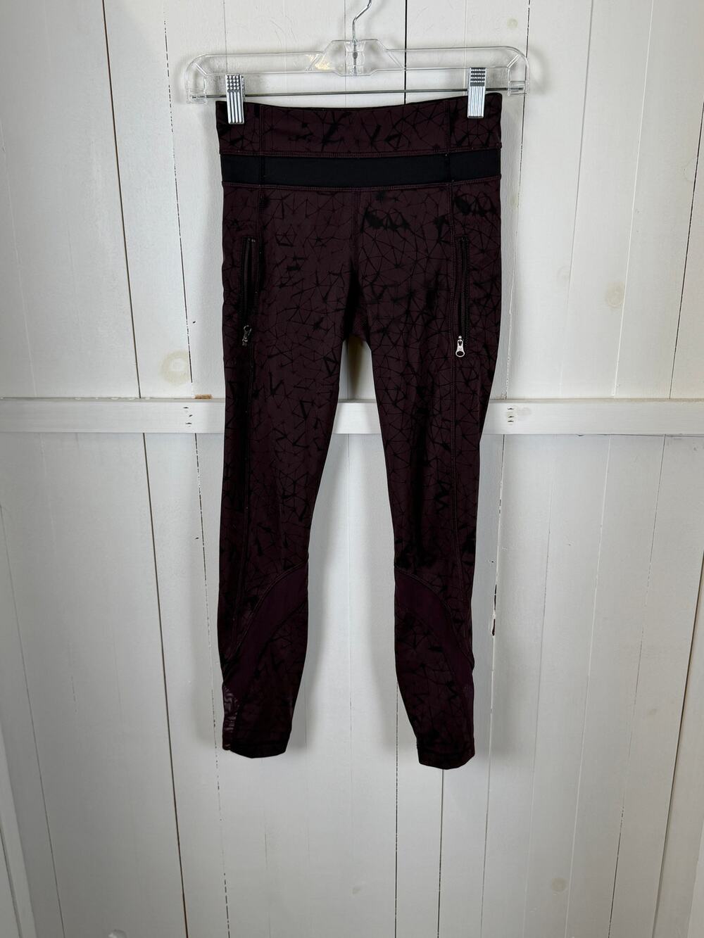 Lululemon Red Ankle Leggings Size 2 Nylon Pre-Owned Excellent